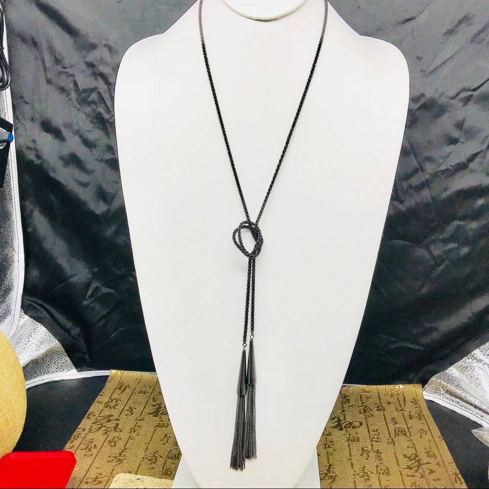 Christmas Sale: Kendra Scott Phara Tassel necklace Gunmetal